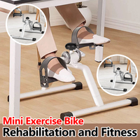 Portable Pedal Exerciser Under Desk Bike Pedal Exerciser Adjustable Resistance Mini Bicycle Trainer Non Slip for Home Exercise