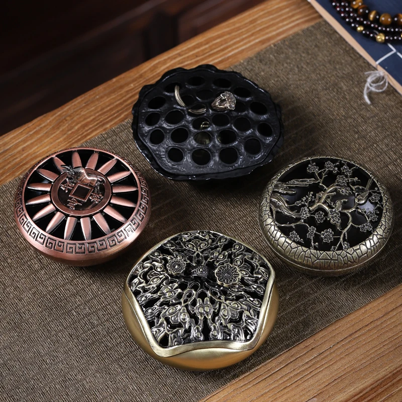 Creative alloy wire hollow shape sandalwood tower incense burner home decoration ornaments fragrance accessories