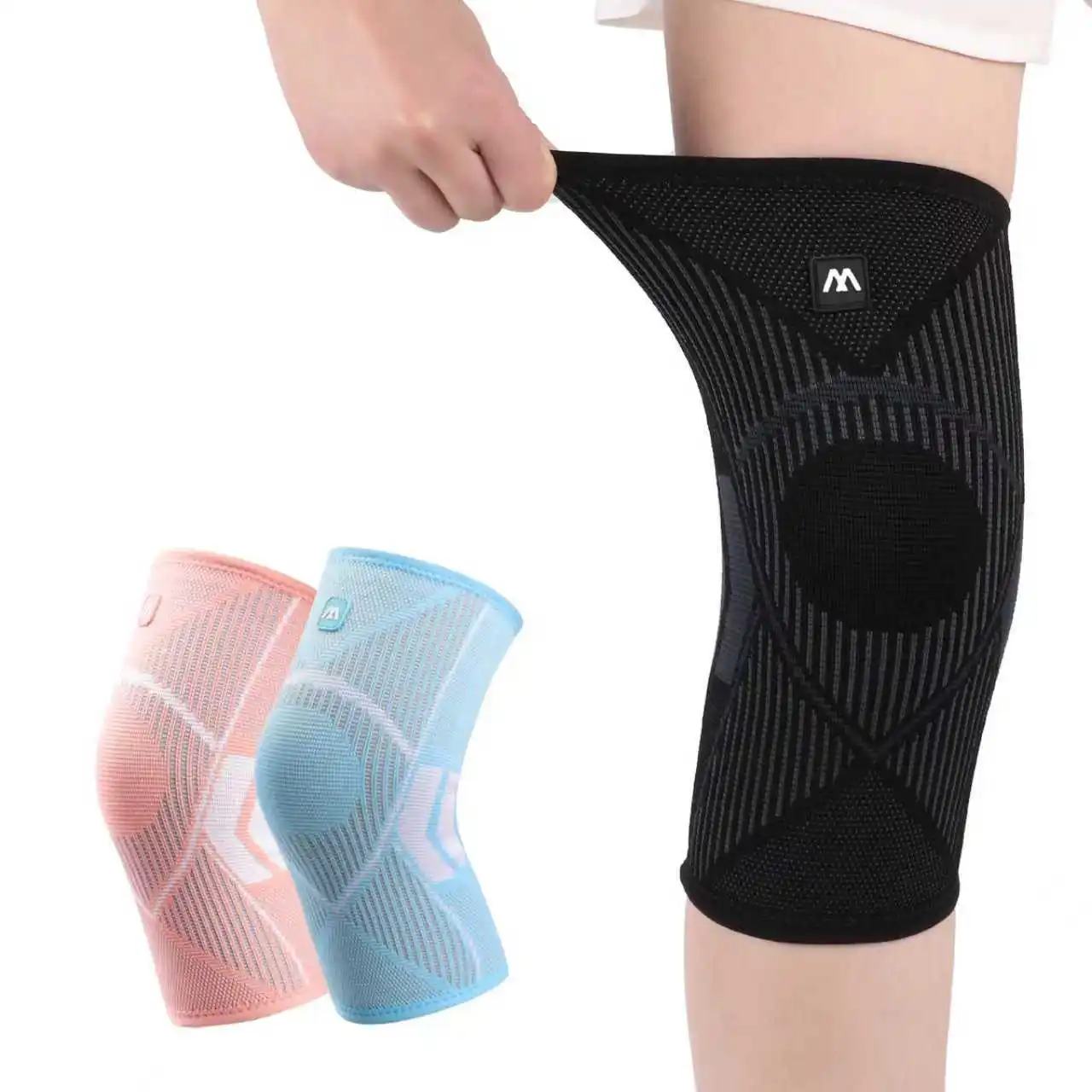 1pc High-Elasticity Compression Knee Sleeves-Breathable Supportive Workout Knee Braces Reinforced Knee Pad Ergonomic For Gym