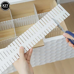 Divisor de cajón ajustable de plástico, Combinación libre de estantes de almacenamiento de partición, organizador de calcetines y ropa interior para tabla de maquillaje, 4 Uds.