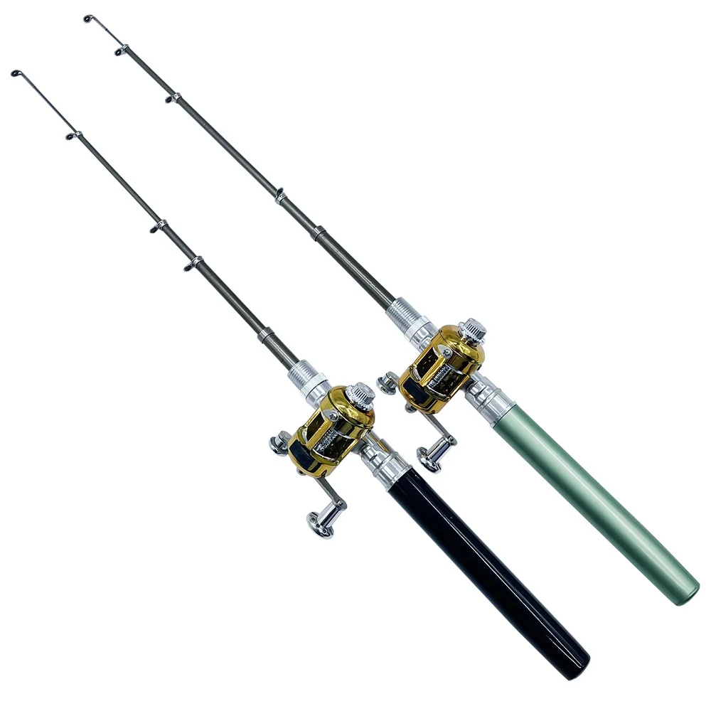 Cana de pesca telescopica portatil - bolsillo plegable con carrete - imagen 3