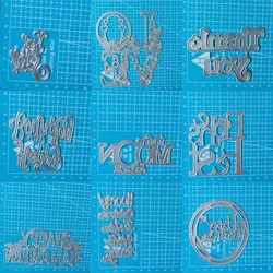 letter word Happy birthday Metal Cutting Dies Cut Die Mold Scrapbook Paper Knife Mould Blade Punch Stencils