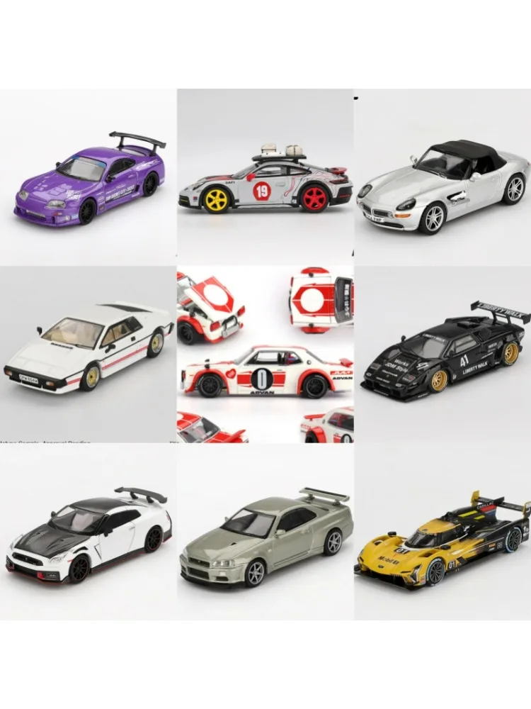 MINI GT 1:64 Kaido KPGC10 V2 horizon R34 R35 Z8 Supra A80 Top Secret GT300 Esprit Turbo Countach LB noir moulé sous pression modèle de voiture