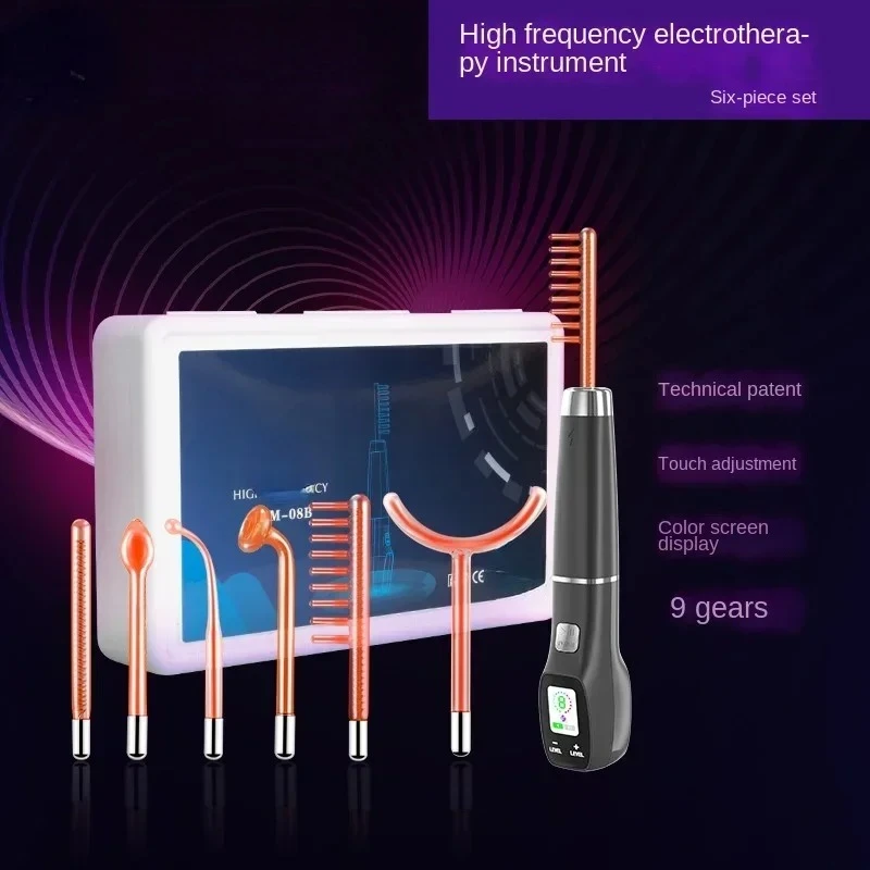 New Color Screen High Wave Electrotherapy Rod 6-Piece Set