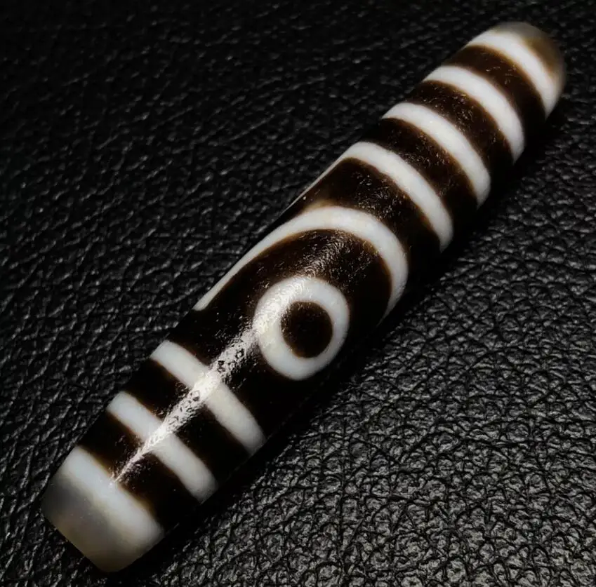 

Himalayan Ancient Tibetan DZI Beads Old Agate Double Stripe 2 Eye Amulet Pendant