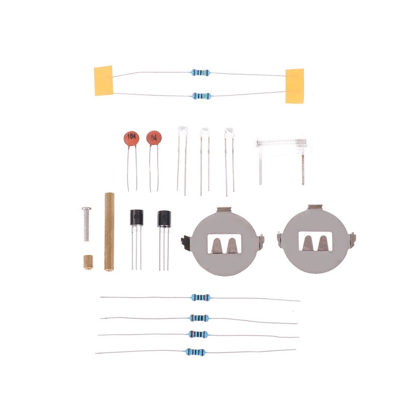 1 Set Desktop Led Gyroscoop Set Knipperende Gekleurde Lichten Diy Elektronische Lasproduct Kit