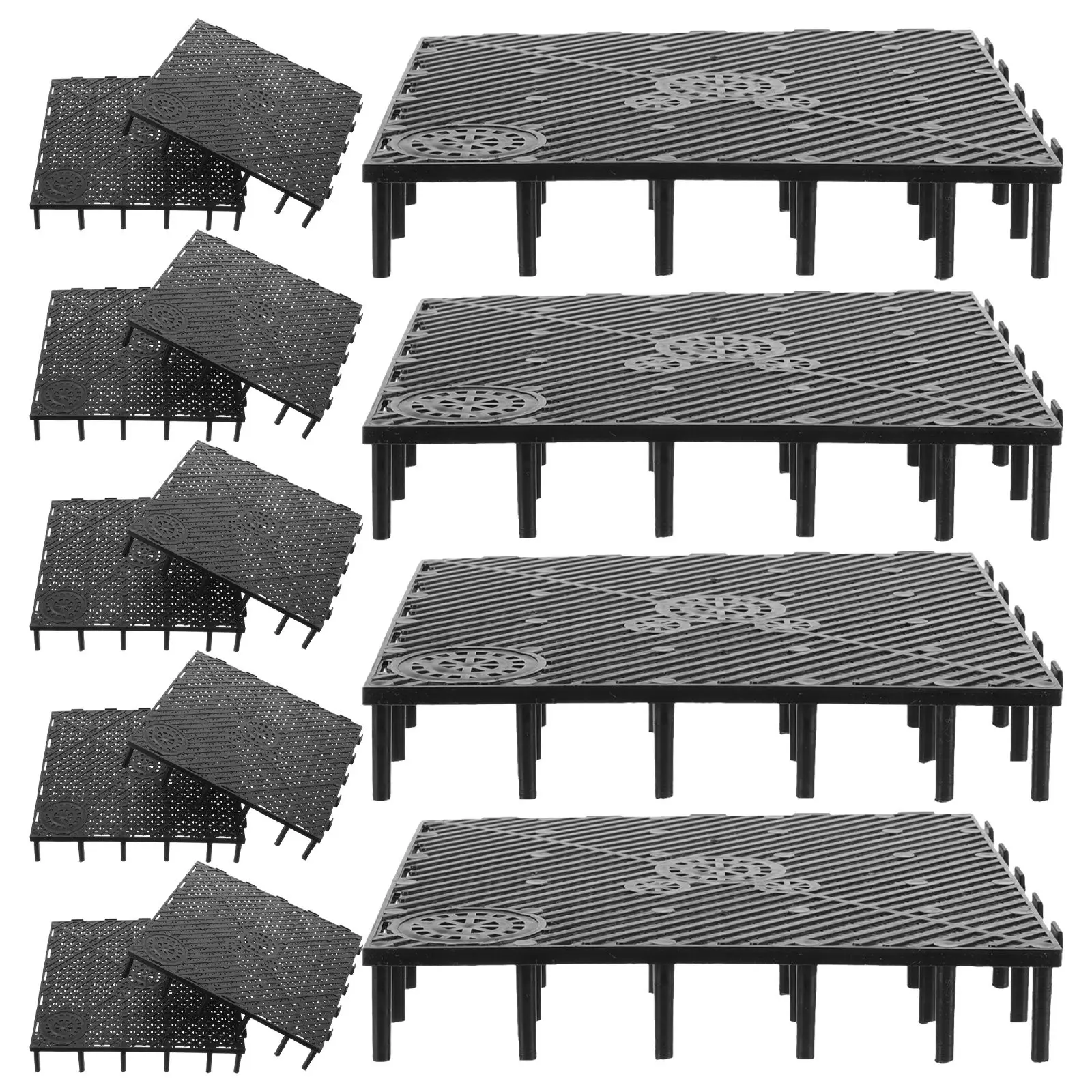 20Pcs Aquarium Bottom Filter Plate PVC Material Splicing Combination Grid for Fish Tank Base Isolation Plate Water Permeable