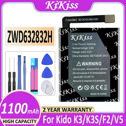 KiKiss Battery ZWD632832H 1100mAh For 360 8X P1 W920 SE5 W901 W910 W907 W915/For Kido K3 K3S F2 V5 Bateria