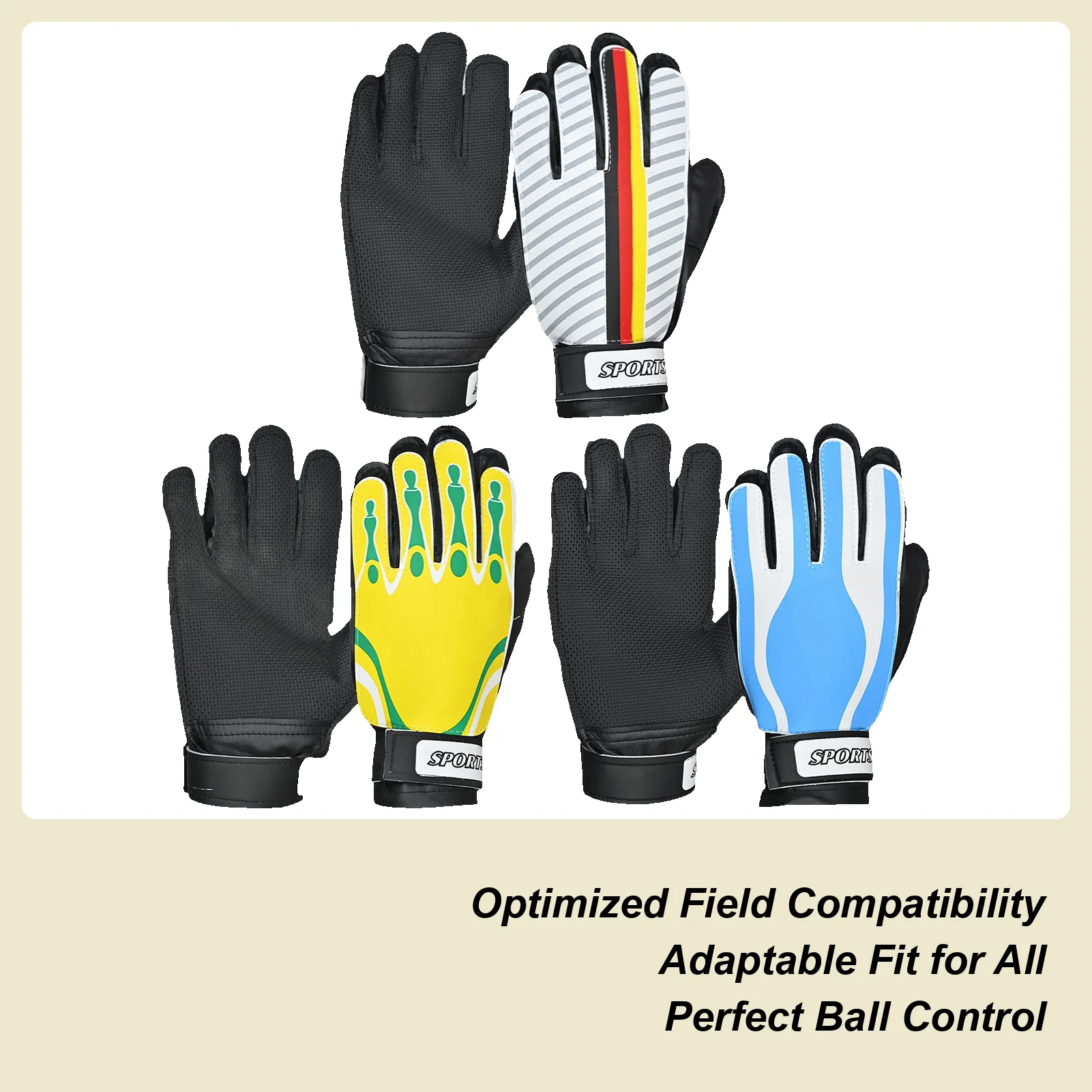 

Goalie Gloves For Kids 1 Pair Soccer Gloves Goalkeeper Adult Shock Absorption Padded Football Player Training Equipment For