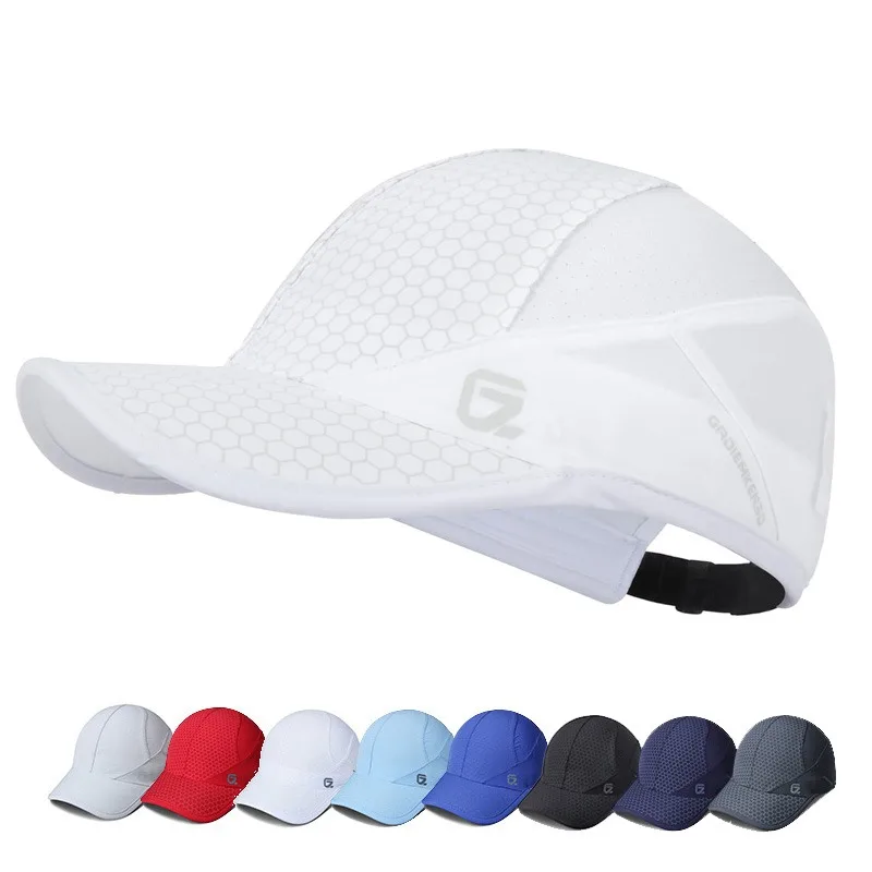 GADIEMKENSD Stretch Running Hat with Soft Brim, Quick Dry Baseball Cap Casual Breathable Adjustable Sun Protection Hats