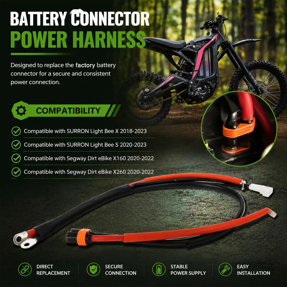 For SURRON Light Bee X S 2020-2023 For Segway Dirt eBike X160 X260 2020-2022 Motorcycle Main Battery Power Cable Cord Lead