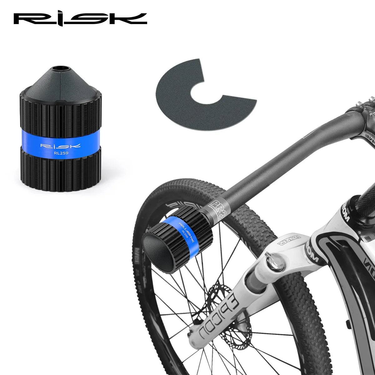 

RISK Bicycle Tool, Bicycle Fork Round Tube Grinding Tool, Carbon Fiber Head Tube Deburring File Wheel