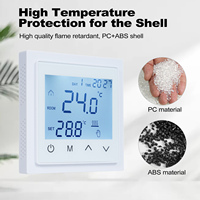 Intelligent Digital Thermostat 16A Floor Heating Temperature Controller LED Touch Screen NTC Sensor Electric Heating Control