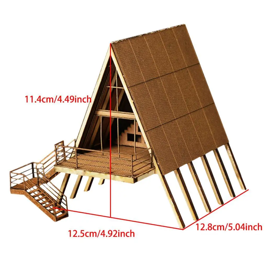 Wood model kit house DIY Mini building for the Diorama Railway