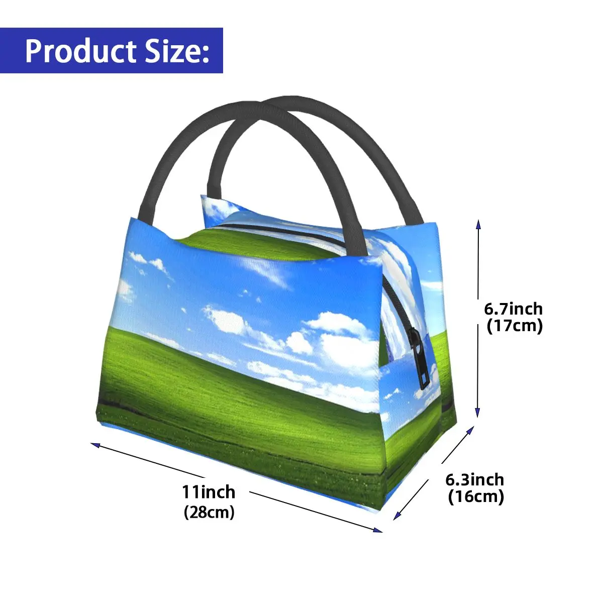 Windows XP Background Insulated Lunch Bag for Women Children Leakproof Food Boxes Thermal Lunch Box Tote