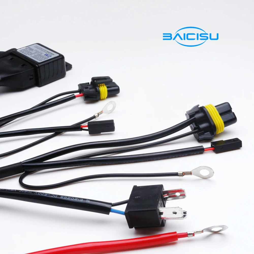 2020 New For HID H4 Hi/Low Bi-xenon Bulb Relay Controller Wiring Cable Harness H4 9003 HB2 Type Compatible with 12V-24V 35W/55W