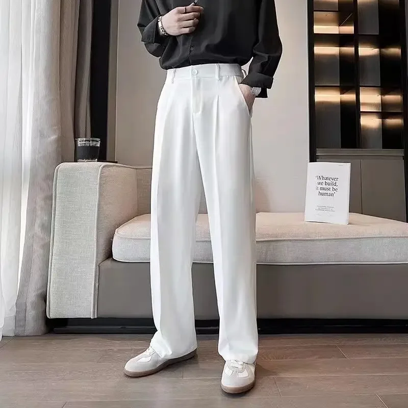 

Work Trousers for Men Baggy Plus Big Size Office Man Suits Pants Spring Clothes Up Korean Style Reviews Many Classic Slacks Wear