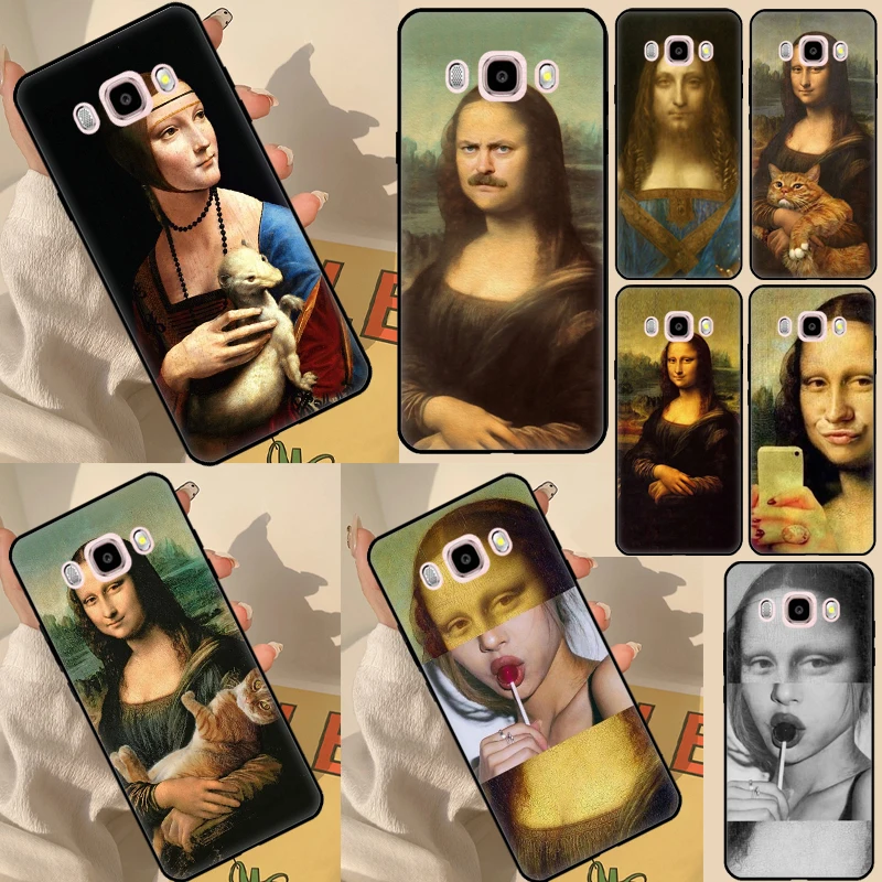 Leonardo da Vinci Mona Lisa Art Case For Samsung Galaxy J8 2018 A3 A5 J1 2016 J3 J5 J7 2017 A6 A7 A8 A9 J4 J6 Plus Cover