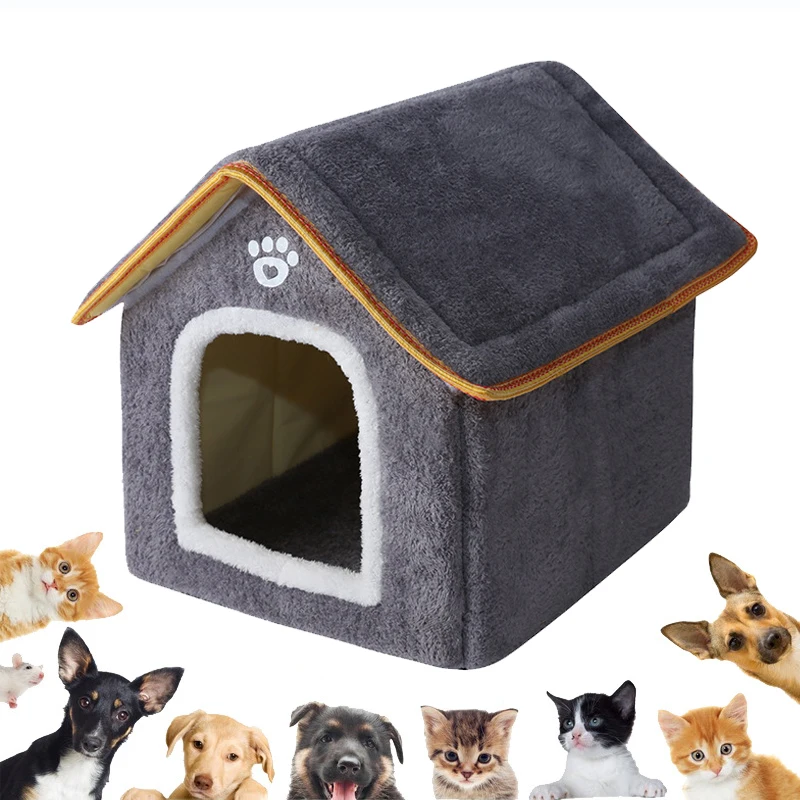 Pet House Removable Washable Cat House Puppy Cave Sofa Pet Bed House For Extra Small Dogs And Small And Medium Cats