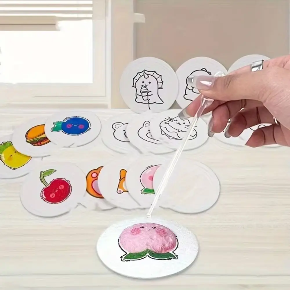 10Pcs Puffy Texture Foam Texture Painting Paper Educational Round Shape Drawing Sponge Paper Handmande School Activities