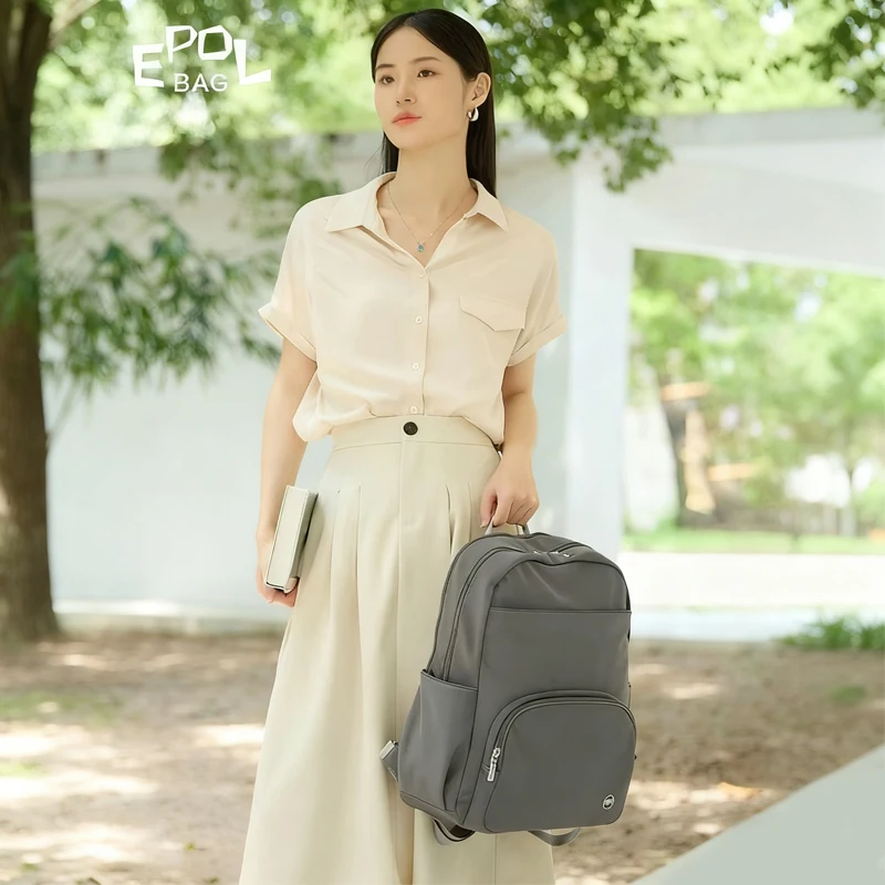 Epol Women's Backpack 2026 Trend Fashion Lightweight Waterproof Backpacks Commuter Casual Laptop Backpack Short Trip Bag 6105-07
