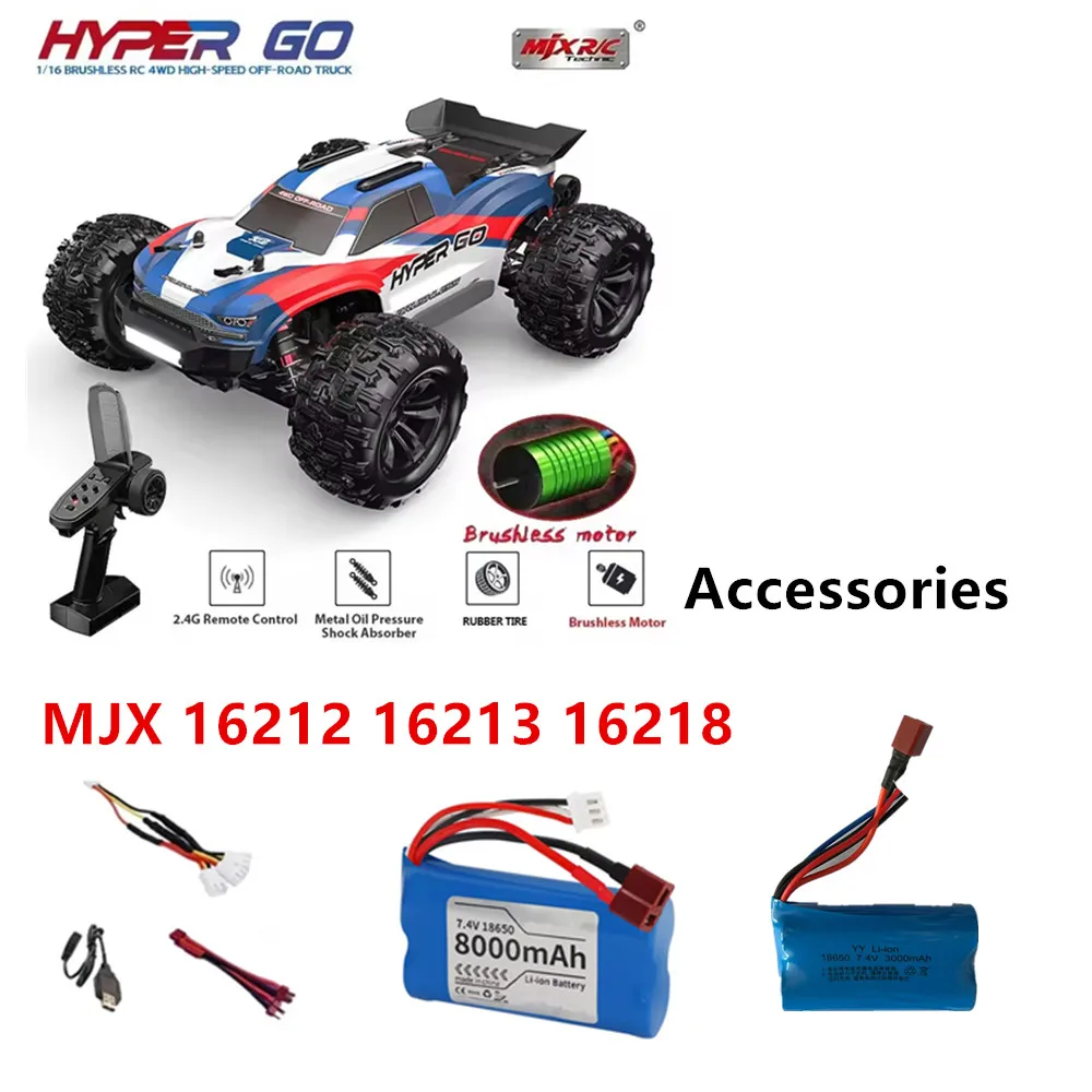 MJX 16212 RC Car Battery 7.4V 8000mAh Battery For 16213 Battery Spare Parts 16218   Remote Control Car Accessories