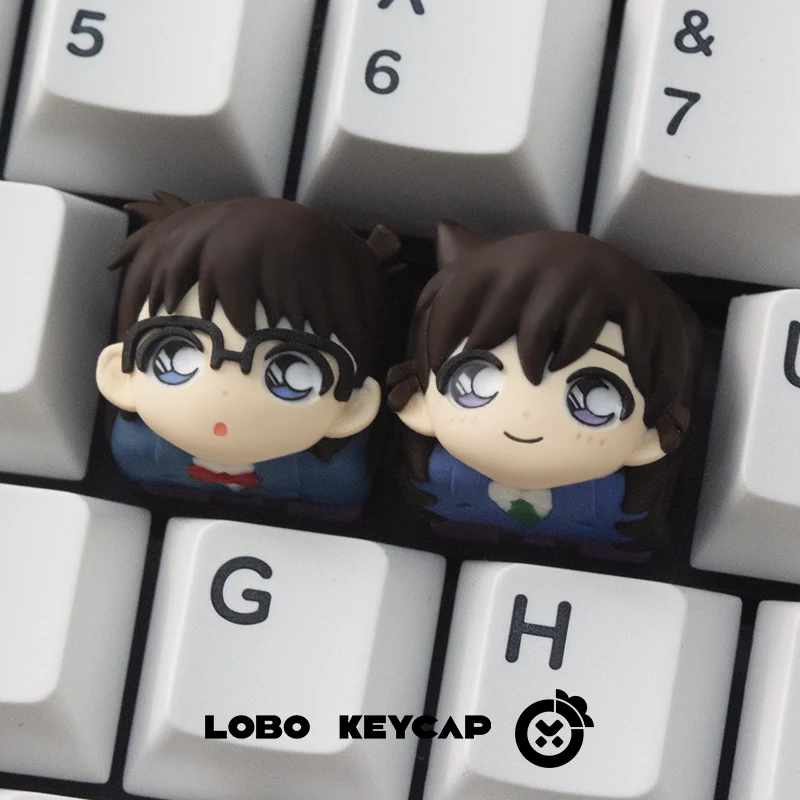 Lobo Keycaps Mouri Ran Anime Detective Character Merchandise Kawaii Mechanical Keyboard Keycap Accessories Esc Case Decoration