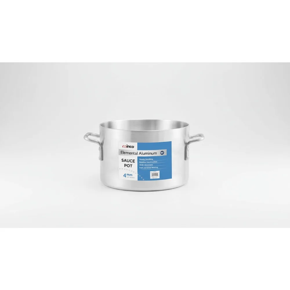 

Профессиональная 26-литровая алюминиевая кастрюля для соуса для коммерческого использования на кухне, прочная кастрюля для приготовления пищи с усиленным ободком