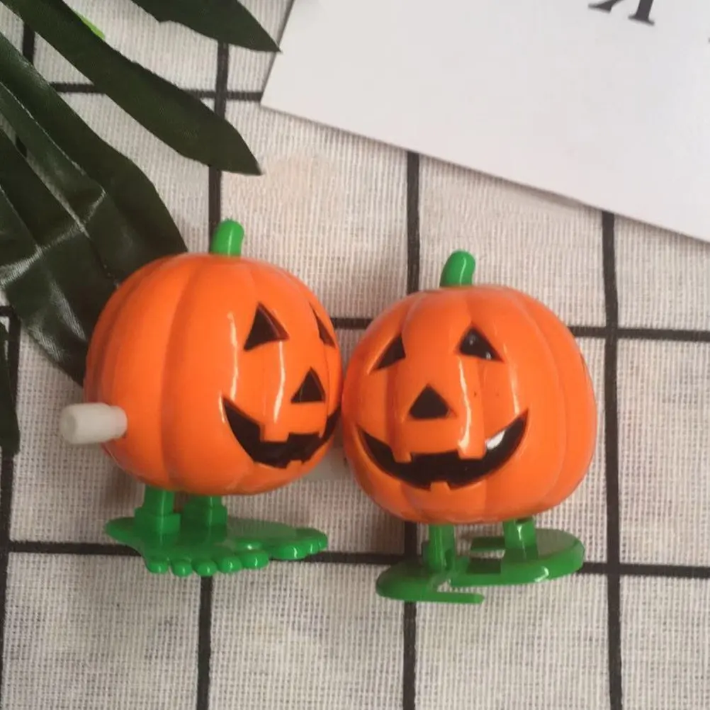 

12Pcs Pumpkin Wind-Up Jumping Smile Face Halloween Kids Educational Funny Gift Stress Relief Concentration Development