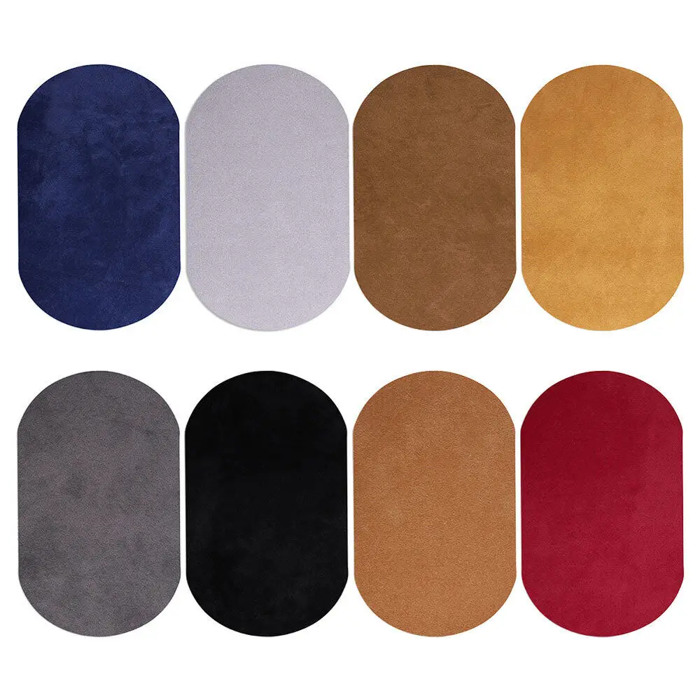 Iron On Patches 1/5/10 Pcs Repair Patches 8 Colors Oval Faux Suede Cowhide Elbow Knee Repair for Sweater Crafts Odzież Dżinsy