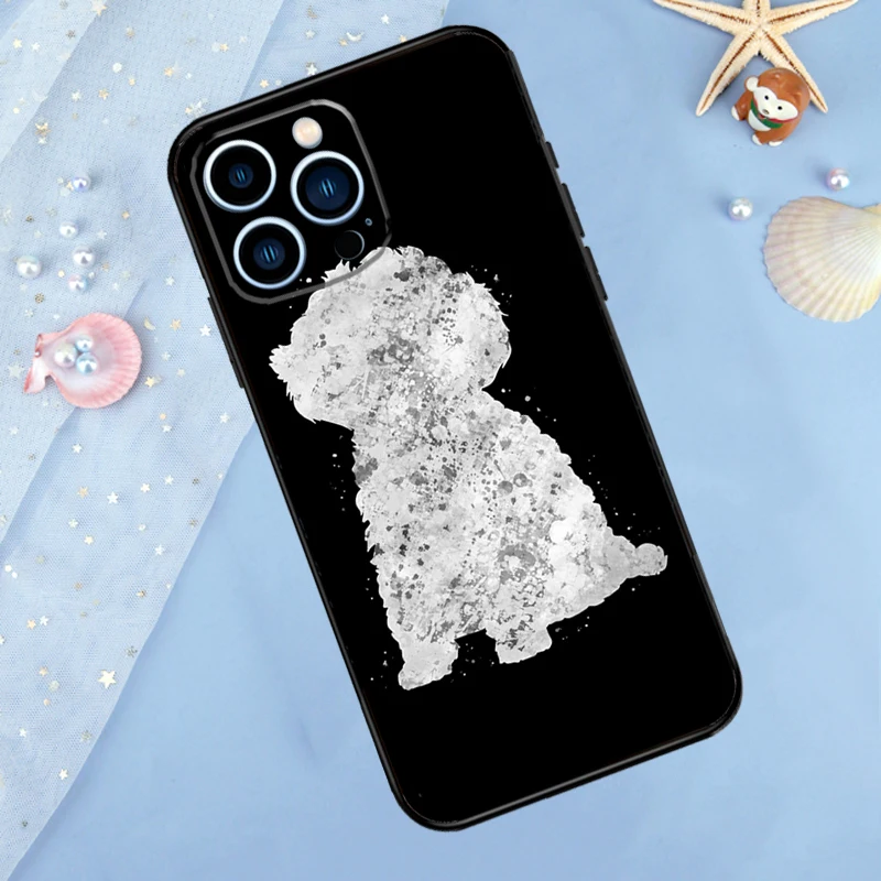 Cure Cartoon Poodle Phone Case For iPhone 13 11 12 14 15 16 Pro Max 7 8 Plus XR XS Max X Silicone Cover