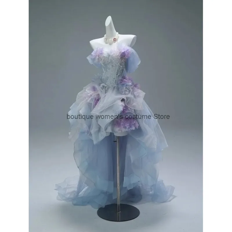 Cos Halloween Cosplay Cross Queen Short Princess Coronation Dress Heavy Craft Fishbone Piano Adult Formal Dress