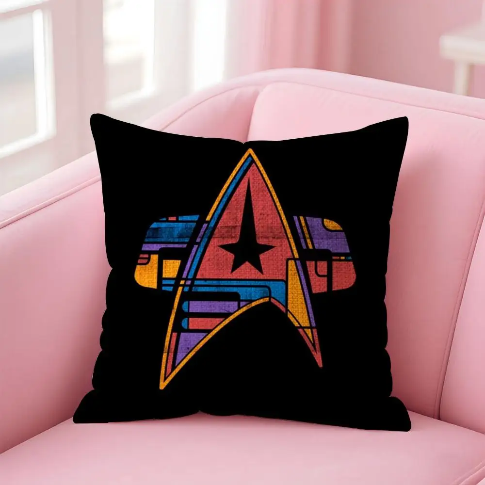 S-Star T-Trek Ship Movie Cushion Cover Decorative Linen Throw Pillow Case Soft For Bed Sofa Car Home Decor