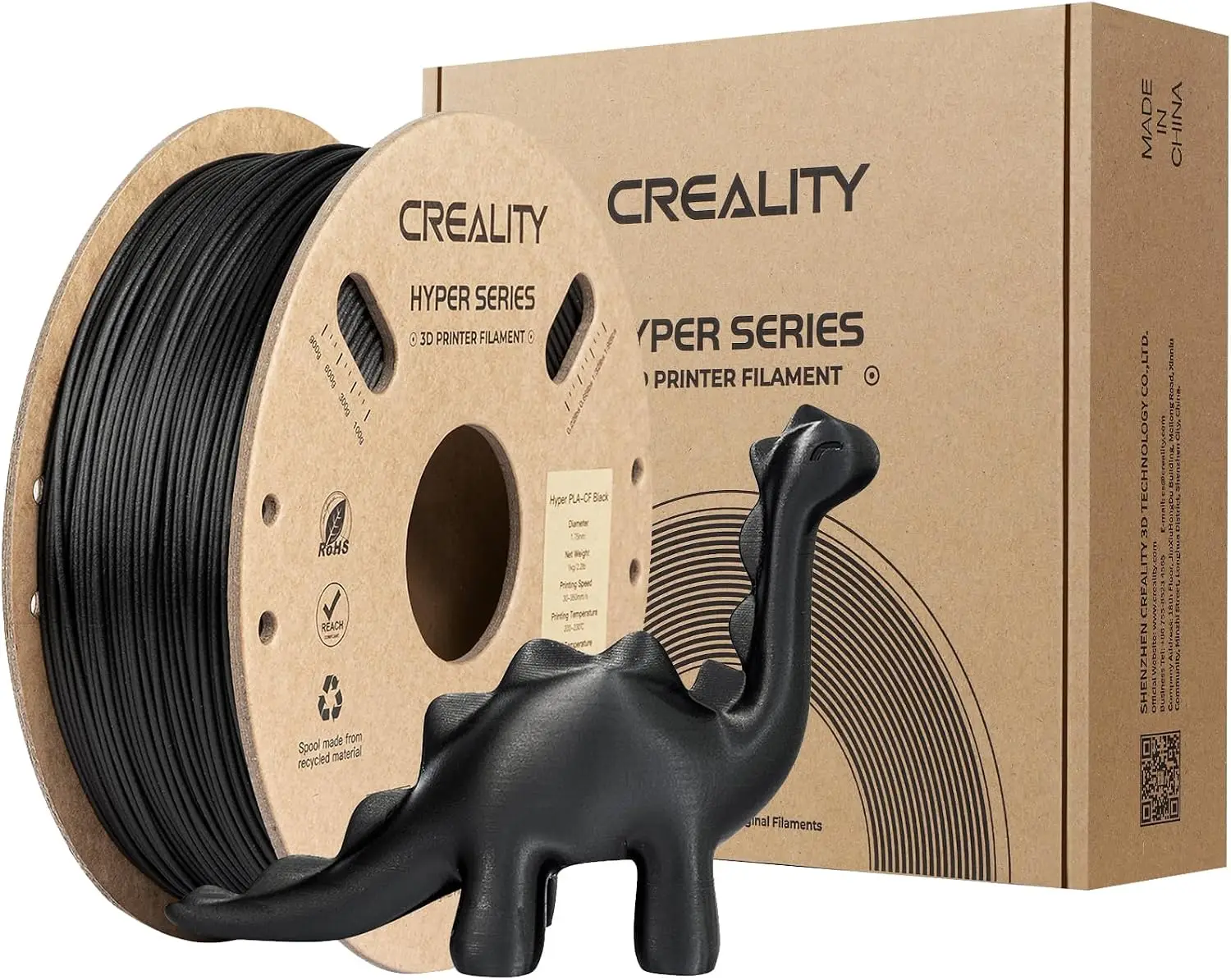 

High-Speed PLA-CF Filament 1.75mm, Matte Finish, 50-300mm/s, +/-0.03mm Accuracy