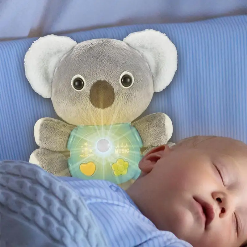 Koala Respirazione Peluche Lenitivo Figura Giocattoli Con Musica Morbido Per La Pelle Del Sonno Amico Dormire Peluche Per I Bambini