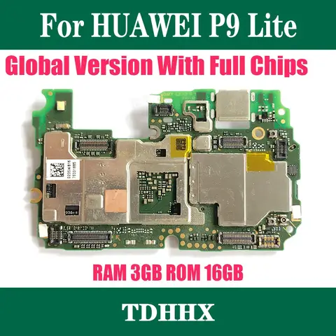 Placa base Original de 16GB para placa base HuaWei P9 Lite, placa lógica desbloqueada con Chips completos, sistema Android