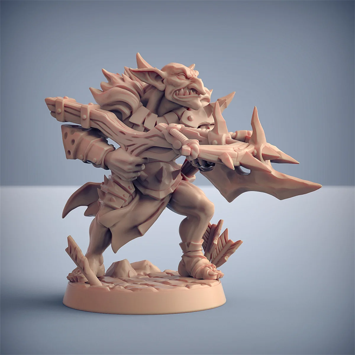 Model mikroskopik cetak 3D 【iblis bumi 】 prajurit Goblin ratu Dnd Model potong permainan meja