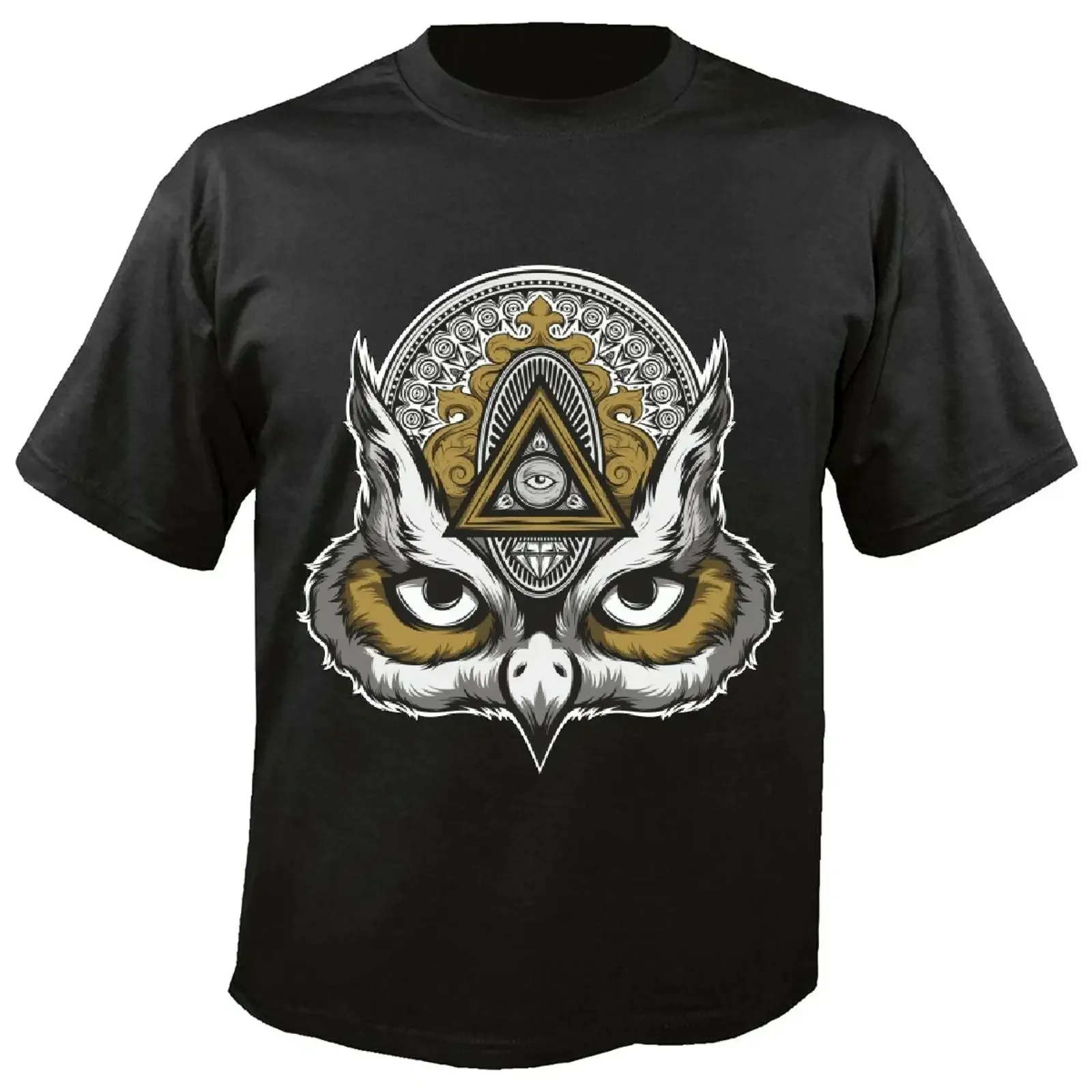 T Shirt Eule Uhu Owl Haustier Vogel Fledermaus in Schwarz vintage Washed graphic homme designer clothes Casual fashion Unisex