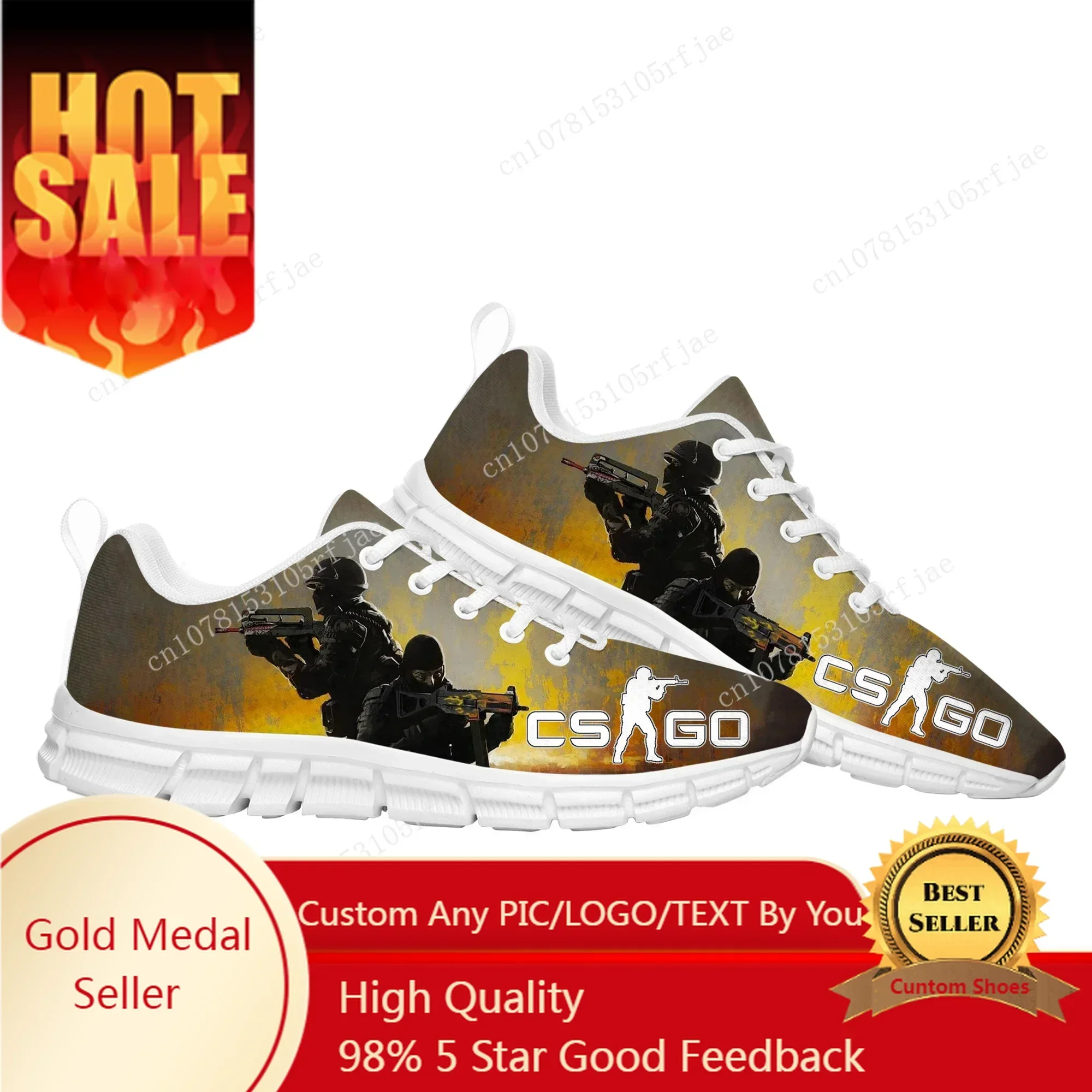 Cartoon Game Counter Strike Global Offensive Sports Shoes Men Women Sneaker Tailor Made Couple Built Shoes