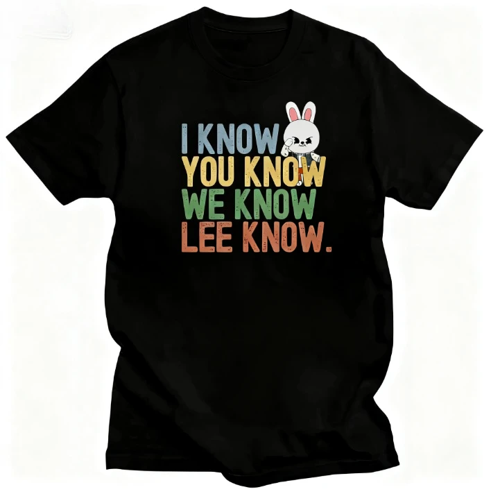 

2025 Summer CuteI Know You Know Lee Know Stray Kids Shirt Funny Skzoo Leebit Lee Know Shirt Stray Kpop Shirt Women Clothing