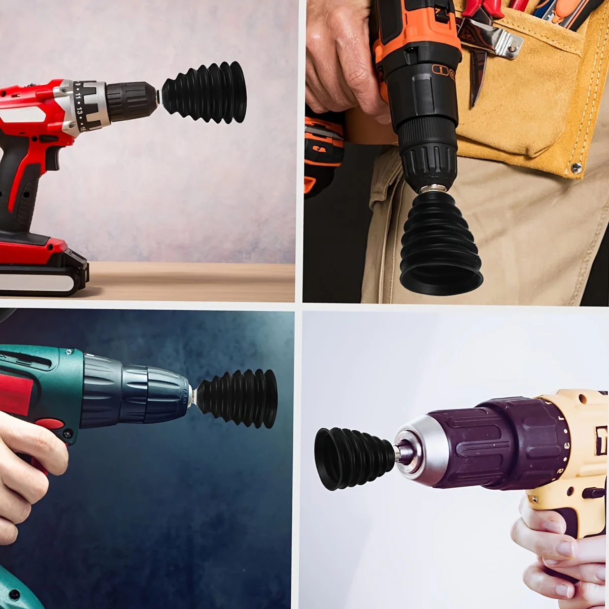 Electric Drill Dust Cover Silicone Cover Household Dust Collection Special Cover Dust Removal Tools Electric Tool Accessories
