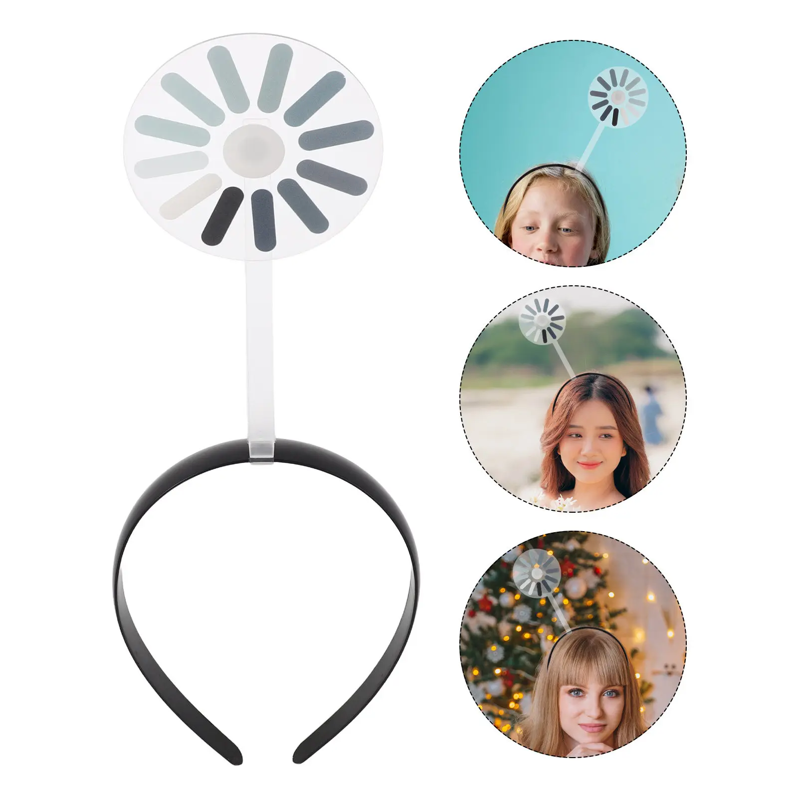 

6Pcs Loading Spinner Headband Quirky Rotating Design Humorous Party Favor Gag Gift Idea Eye-Catching Decoration Prop for Social