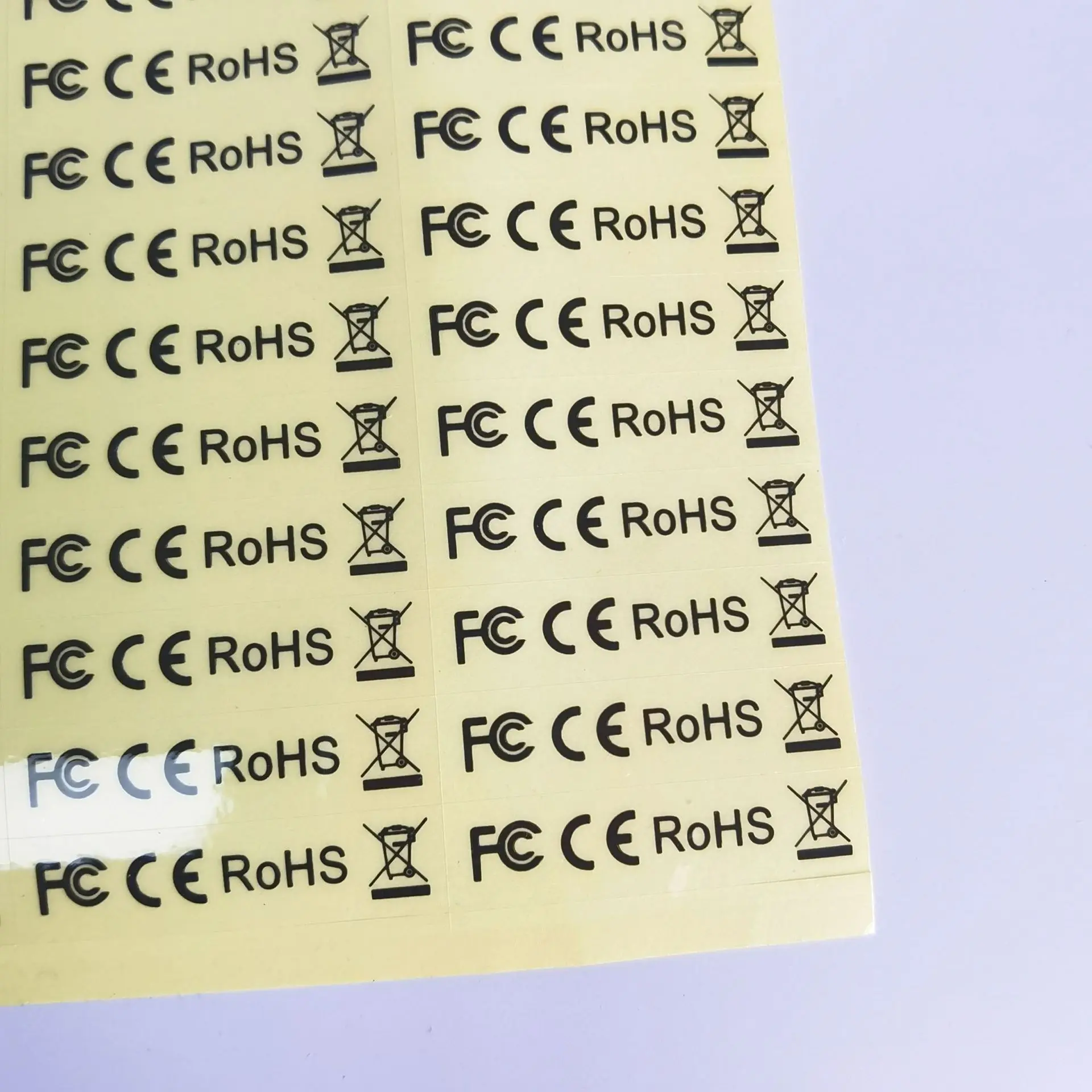 1000Pcs CE transparent trash can label ROHS Environmental label Oval CE label,40X10mm waterproof transparent sticker