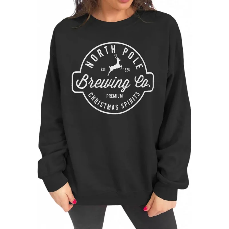 

Christmas casual long sleeved round neck pullover, autumn top