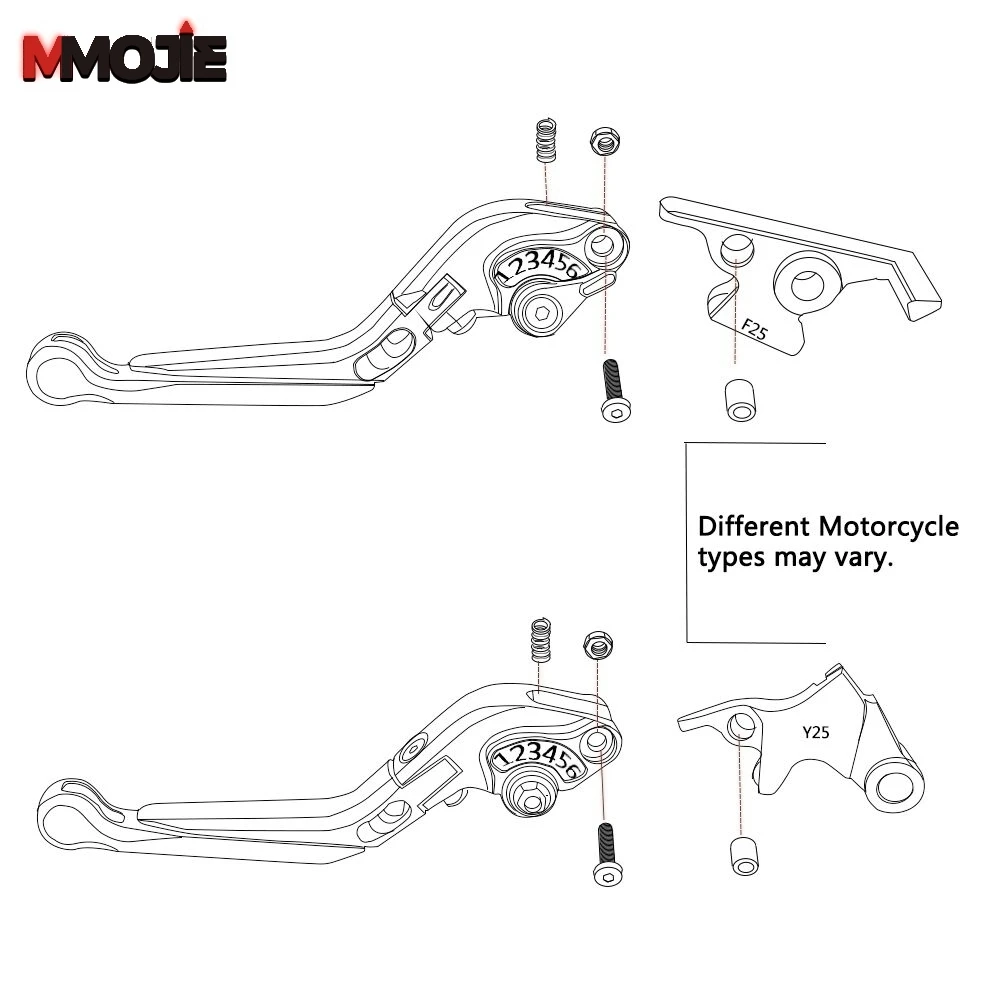 لسوزوكي GSX1250F SA ABS GSX-1250F 2010-2016 2015 2014 2013 2012 دواسة فرامل عتلات 7/8 ''22 مللي متر المقود مقبض القبضات ينتهي #6