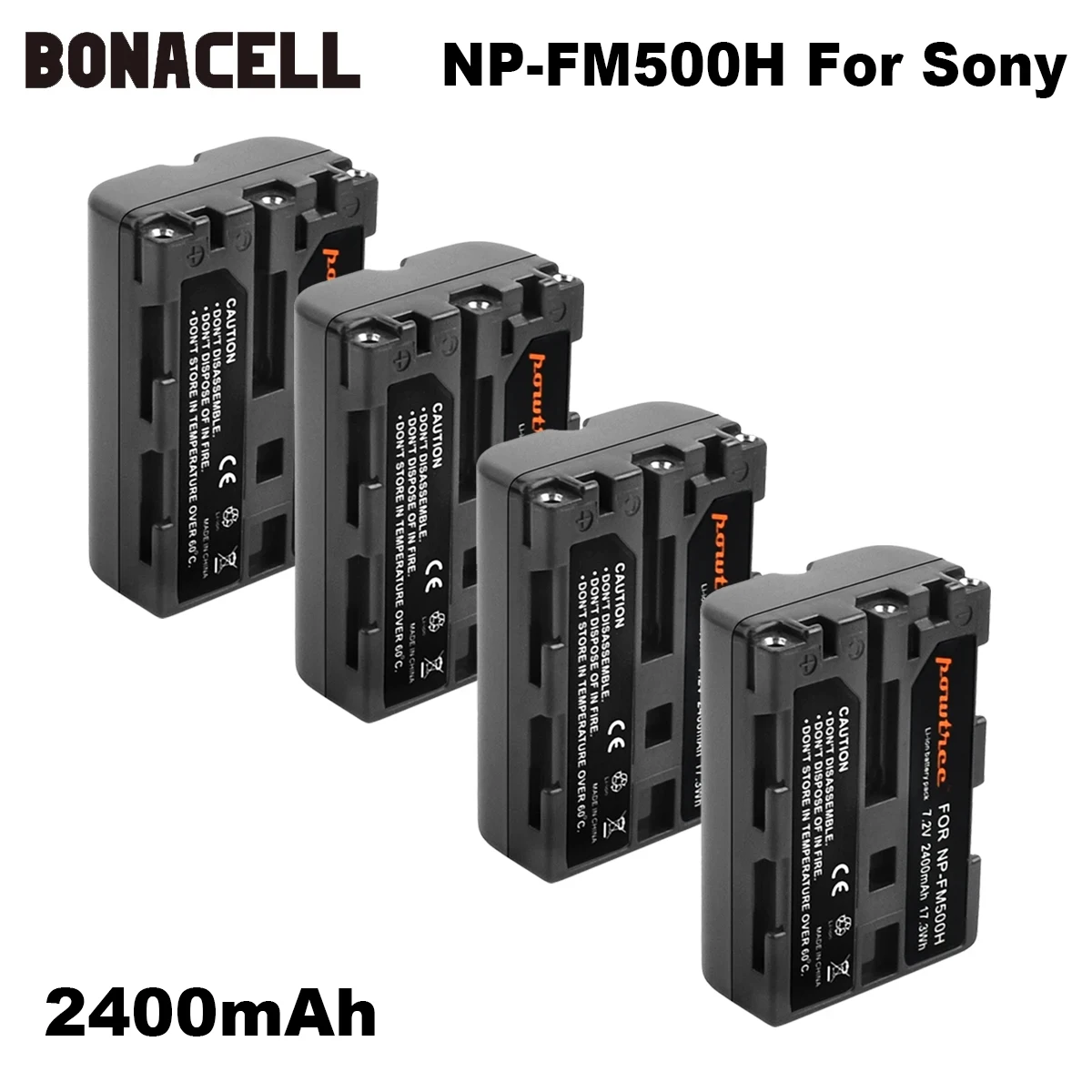 Bonacell 2400mAh bateria do Sony NP-FM500H NP FM500H NPFM500H kamera A57 A58 A65 A77 A99 A550 A560 A580 bateria L50