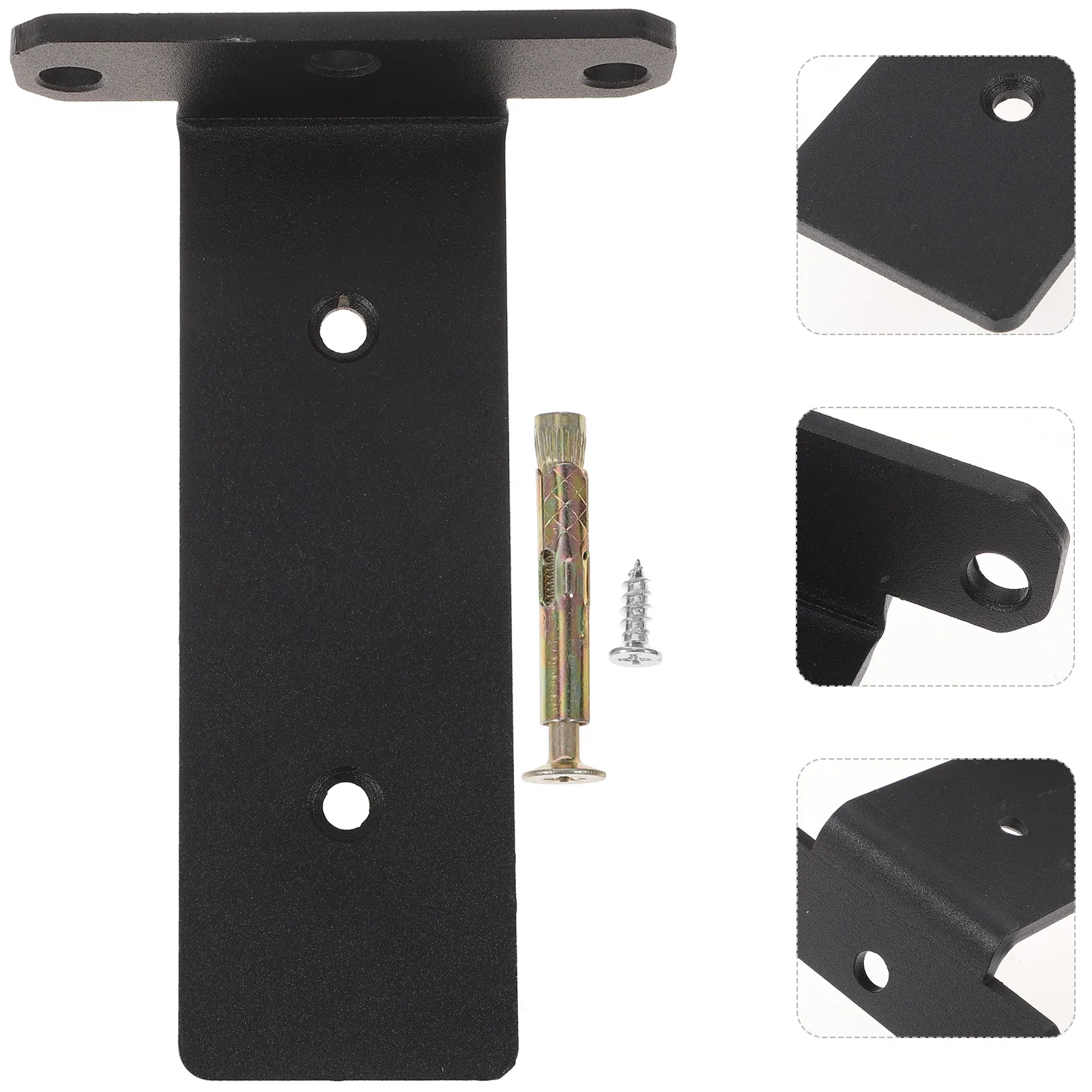 

2pcs Wall Mounted Shelf Brackets 6 Inch Heavy Duty Steel Floating Shelf Supports Black Matte Finish For Kitchen Bathroom Balcony