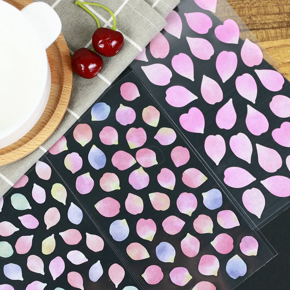 pegatinas-de-estilo-japones-petalos-de-lluvia-diamantes-negros-accesorios-para-Albumes-de-fotos-cinta-decorativa-washi-r