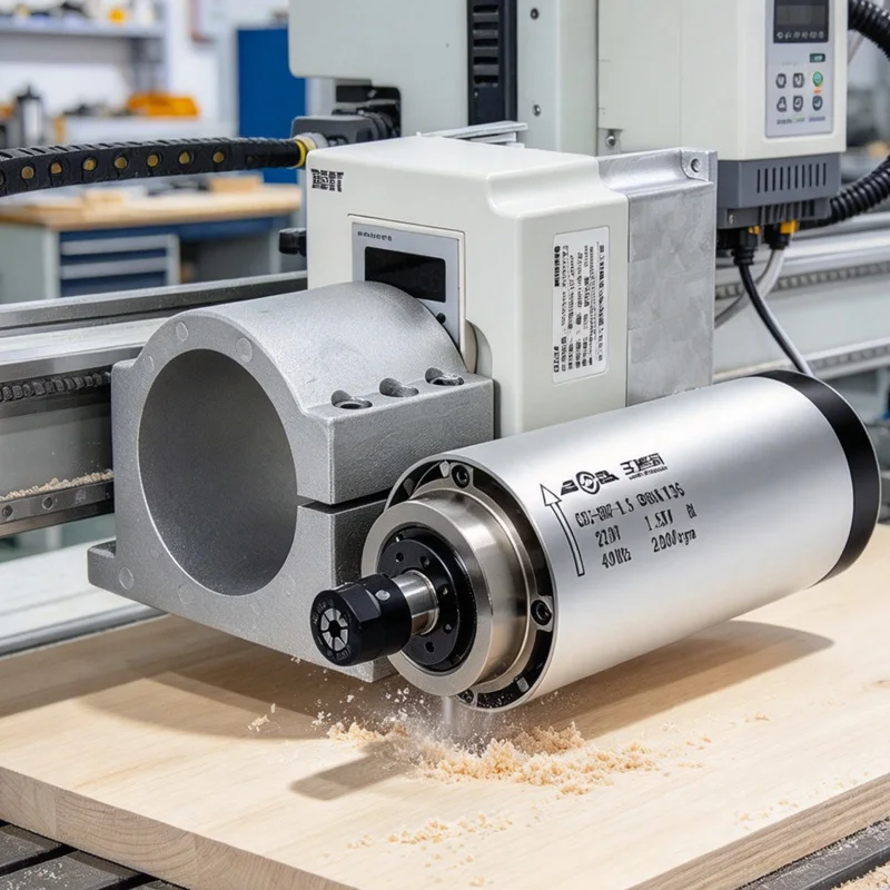 CNC Router Spindle Motor ER11 ER16 ER20 VFD 800W 1.5KW 2.2KW For DIY Milling Engraving Machine 65/80/100mm Clamp Water Pump Kits