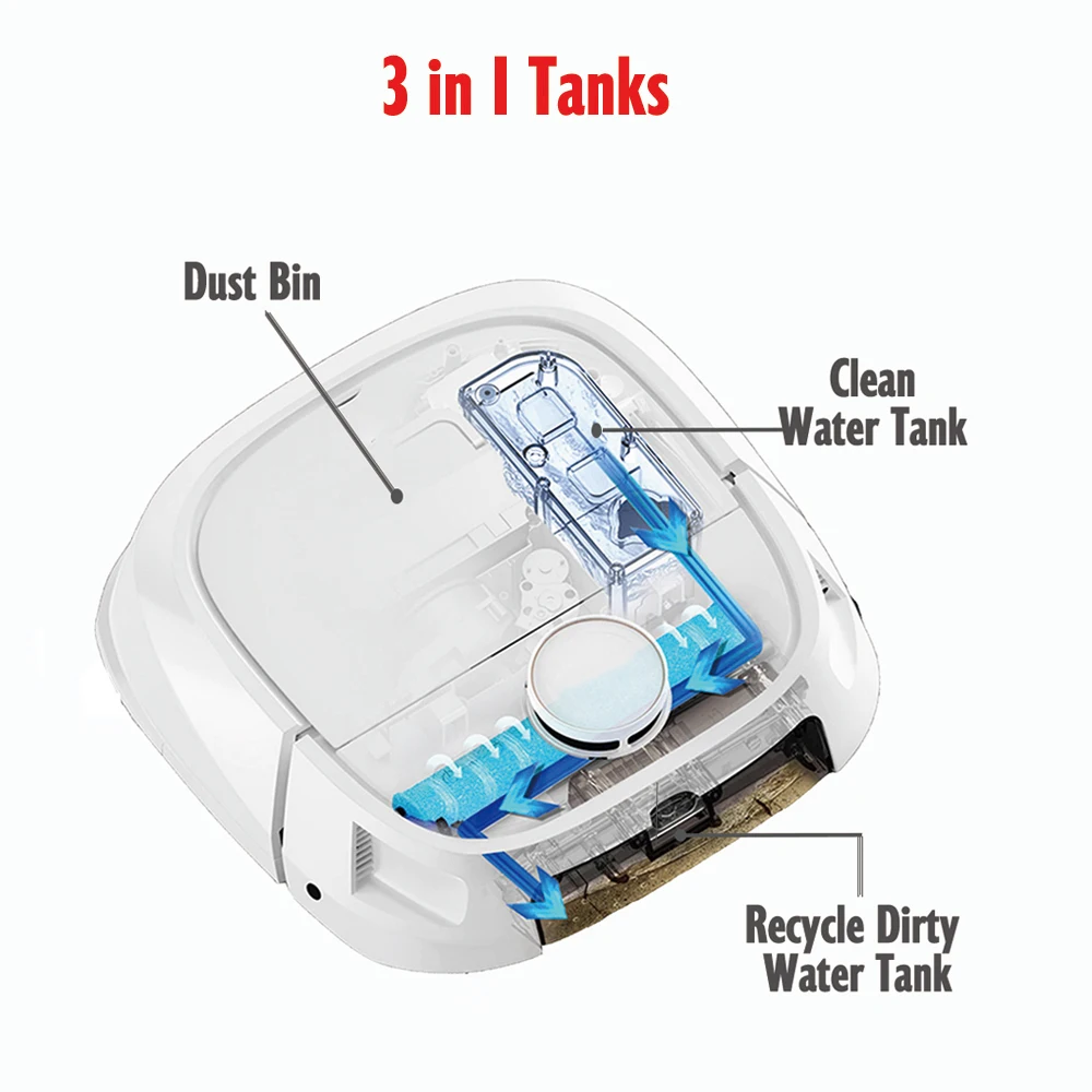 Self Washing Robot Vacuum And Roller Mop Lidar Navigation Smart Mapping Vacuum Cleaner Robot